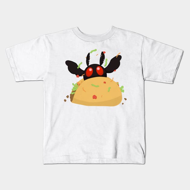 Taco Time Mothman Kids T-Shirt by nomnomzombie